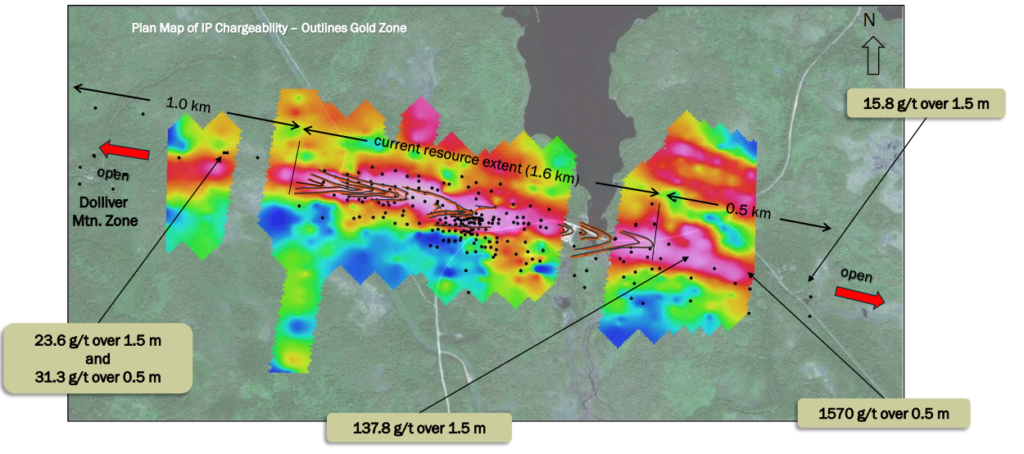 Goldboro IP Chargeability Map