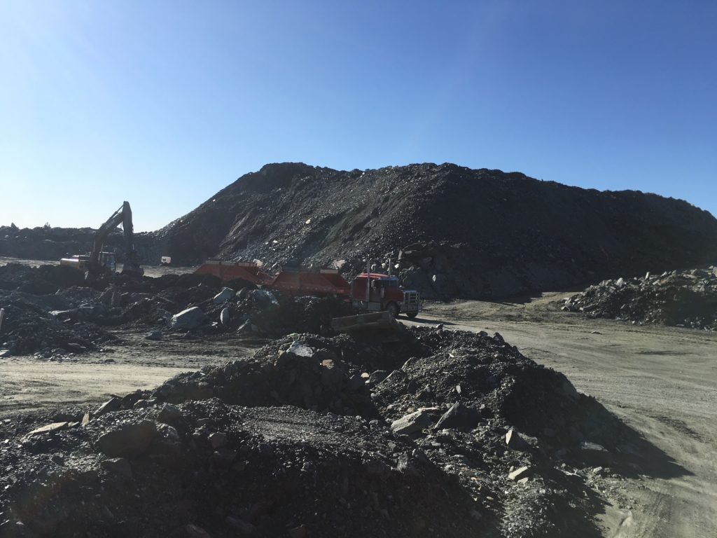 Truck being loaded with copper ore