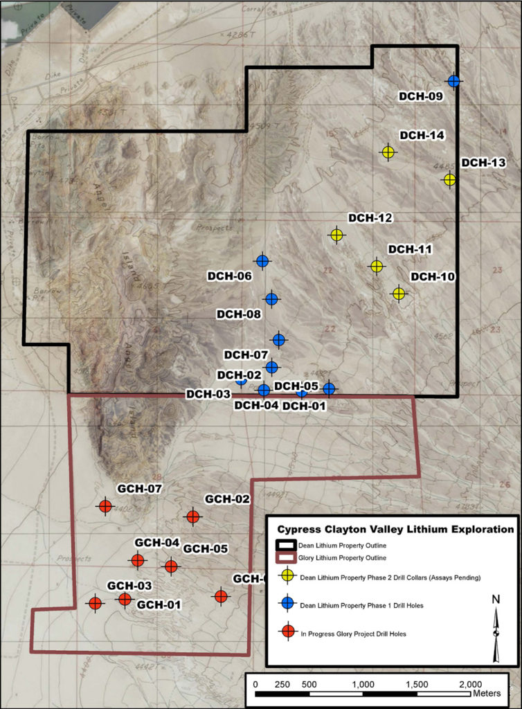 Dean and Glory Drill Hole Map