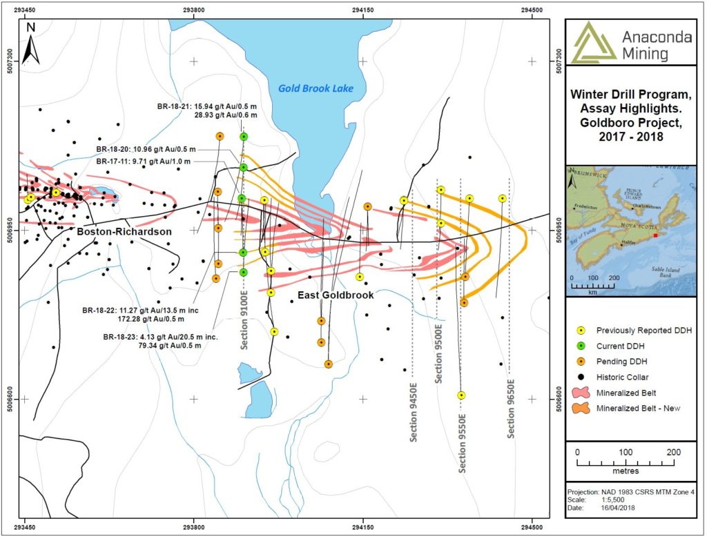 Anaconda Mining Inc--Anaconda Mining Intersects Multiple Wide- H